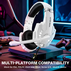 Wired Gaming Headset with Microphone for PC, PS4, PS5, Xbox & Mobile Devices by Snagg A Gaming Headset