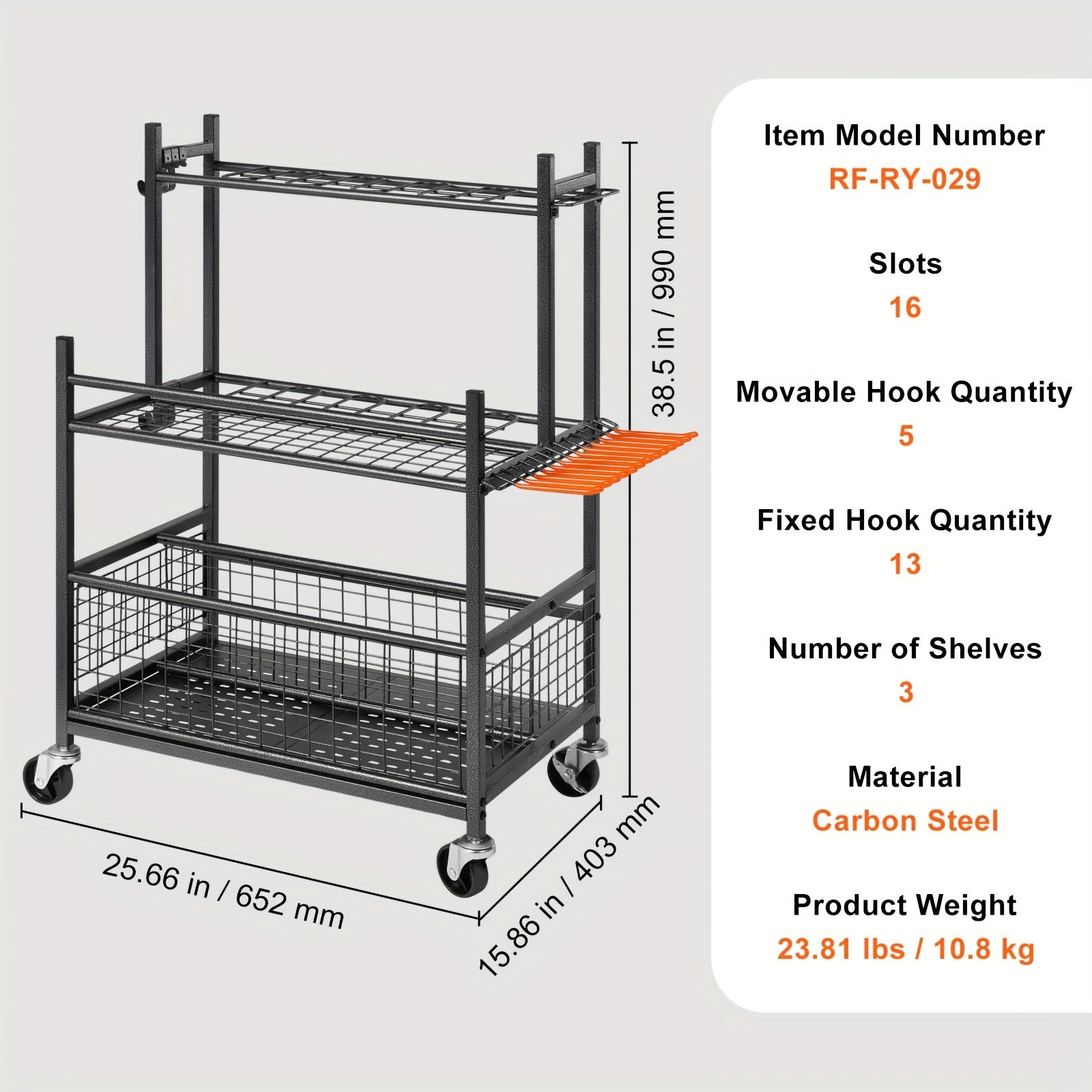 16 Slot Tower Garden Tool Organizer Rack by Snagg A Rack
