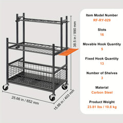 16 Slot Tower Garden Tool Organizer Rack by Snagg A Rack