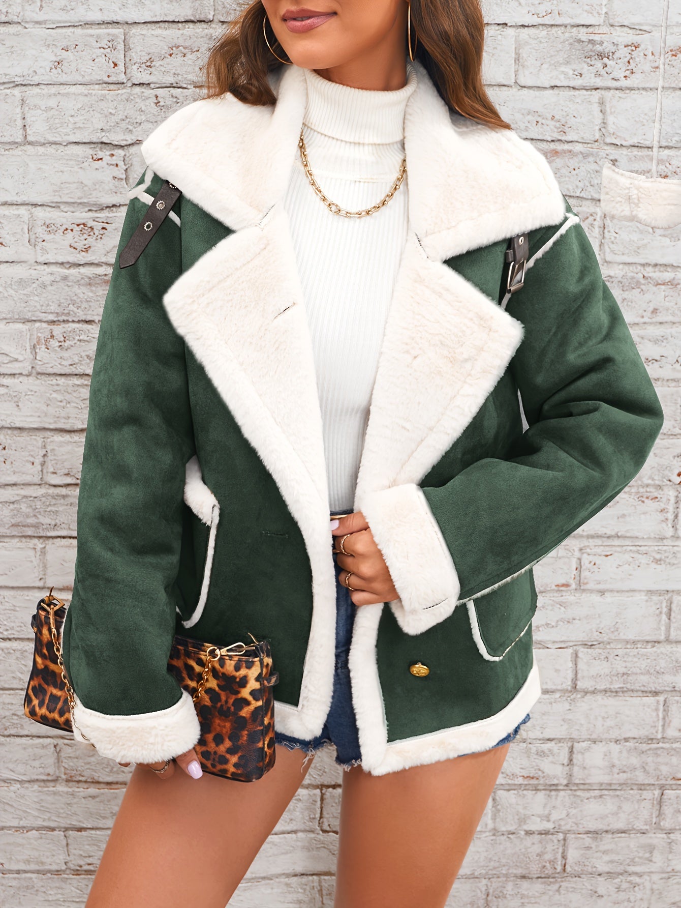 Women’s Lapel Plush Jacket by Snagg A Jacket