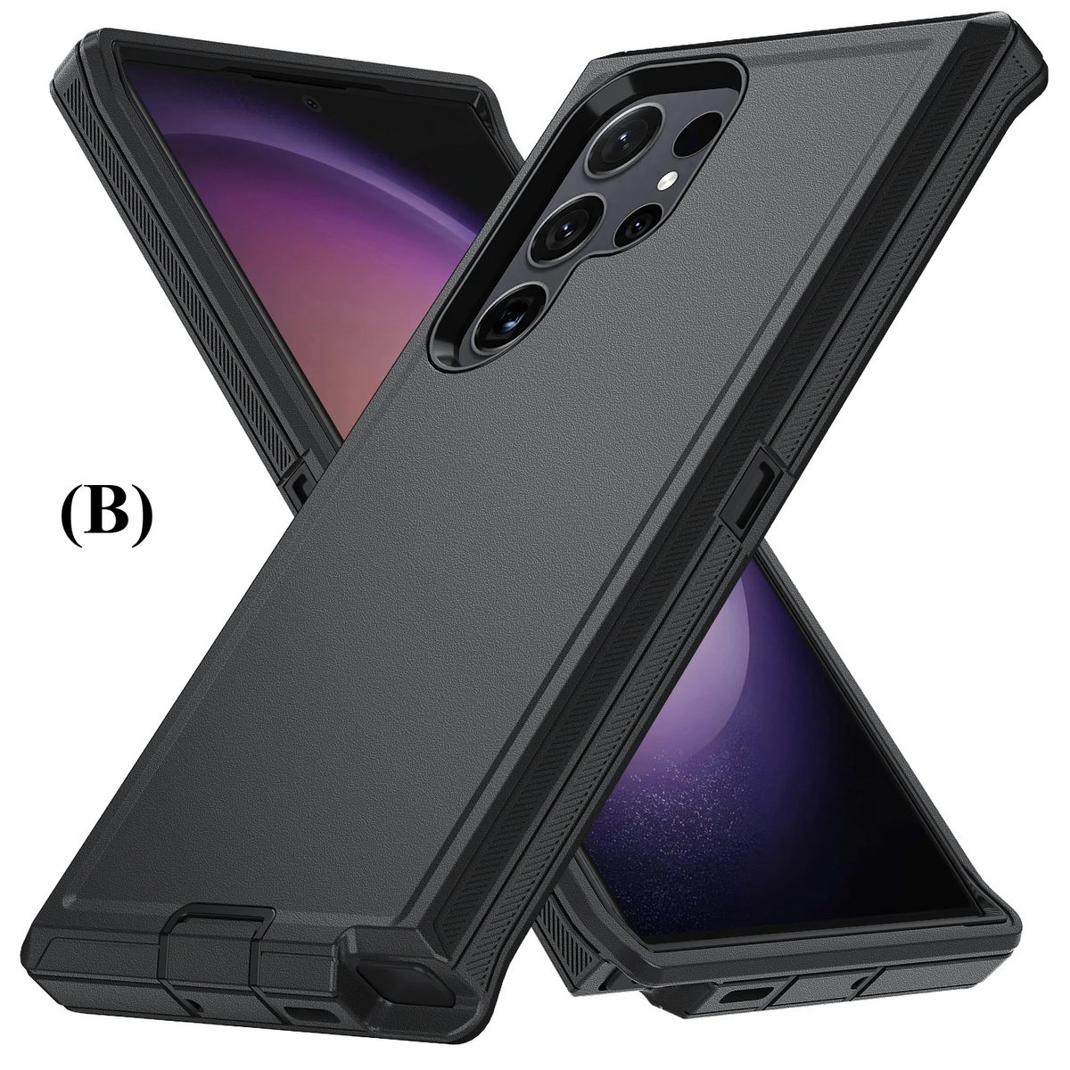 Armor Shockproof Defender Case – for Samsung Galaxy S25 Series - B - Black / Pc + tpu / S25ultra - Phone Cases & Covers
