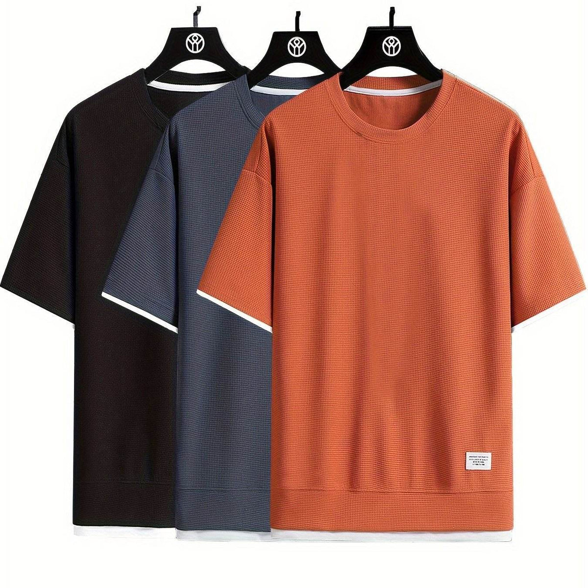 3pcs Men’s Casual Short Sleeve T-Shirts - SnaggIt