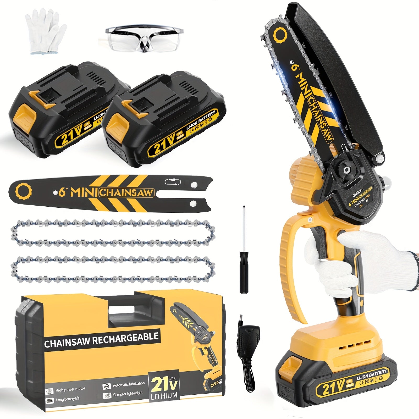 6-Inch Cordless Mini Chainsaw
