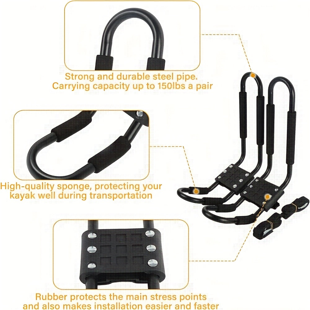 Heavy Duty Roof Rack Carrier Holders (1 Pair) by Snagg A Car Rack