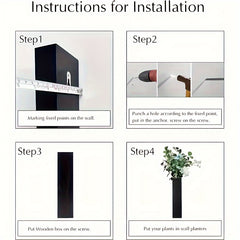 Rustic Wooden Wall Mounted Vase Set by Snagg A Wall Planter