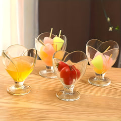Petal Shaped Glass Ice Cream Cups For Parties And Weddings by Snagg A Cup