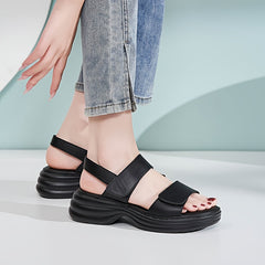 Women’s Platform Sandals With Adjustable Hook-and-Loop Straps by SnaggIt