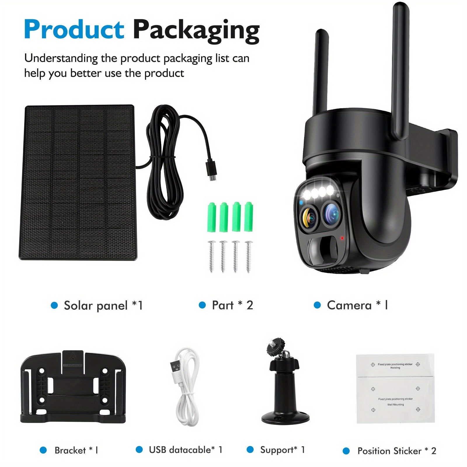 2K Solar Solar Powered WiFi Security Camera – 10X Zoom, 360° View by Snagg An Outdoor Camera