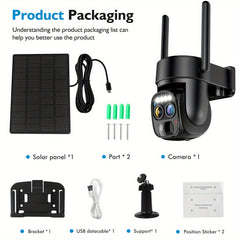 2K Solar Solar Powered WiFi Security Camera – 10X Zoom, 360° View by Snagg An Outdoor Camera