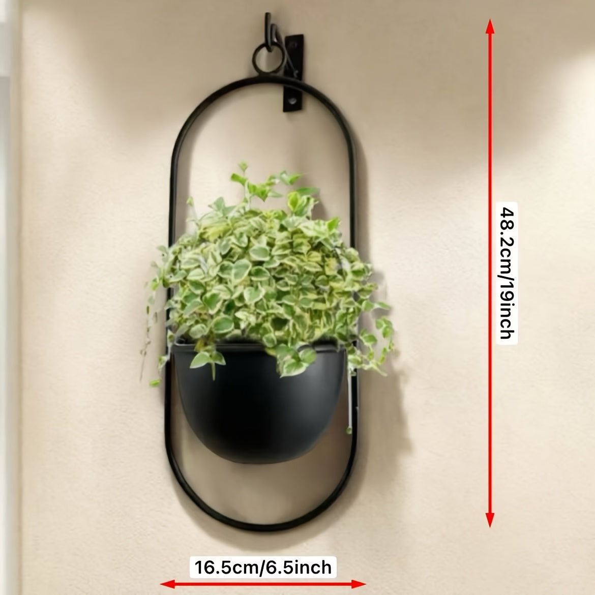 Vintage Black Metal Wall Planter by Snagg A Pot