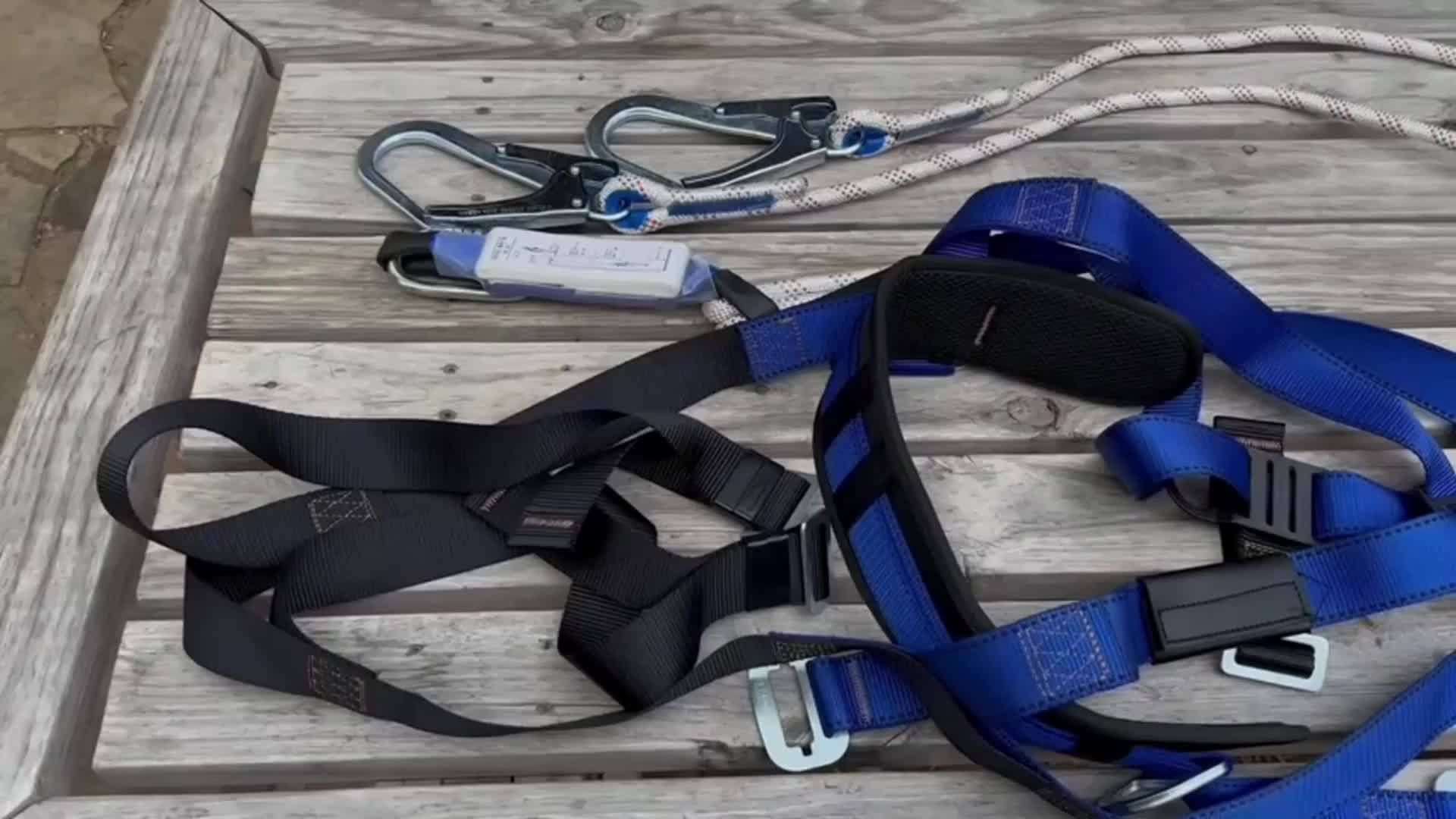 Full Body Roofing Safety Harness Kit with Shock Absorbing Lanyard by Snagg A Safety Harness