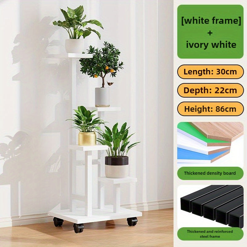 Modern Metal Plant Stand with Wheels by Snagg A Rack