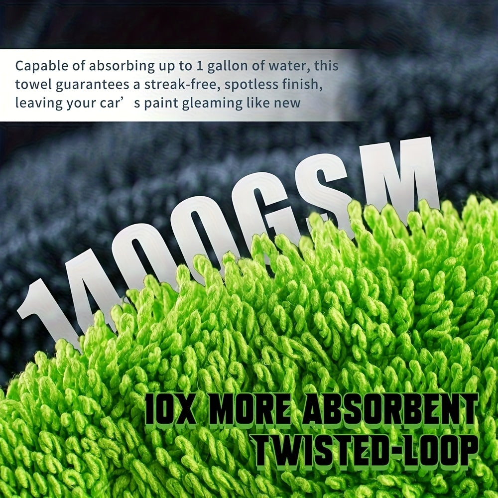 1400GSM Ultra Absorbent Twisted Loop Detailing Cloths by Snagg A Microfiber Towel