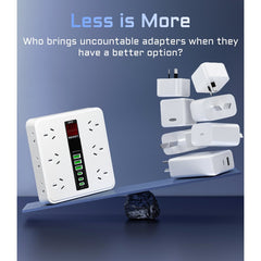 18-in-1 Powerboard with USB-C | Surge Protector Power Strip (2m Extension) by Snagg An Extension Cable