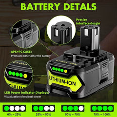 8.0Ah High-Capacity Replacement Battery for Ryobi 18V ONE+ - SnaggIt