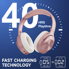 Wireless ANC Headphones | Over-Ear Hi-Res Audio Headset (40H Playtime) by Snagg A Headphone