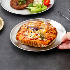 Stainless Steel Cake Plates Matte 17cm Reusable Party Set by Snagg A Plate