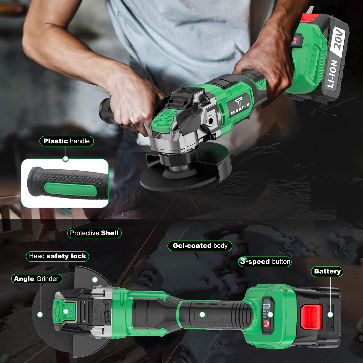20V Cordless Grinder