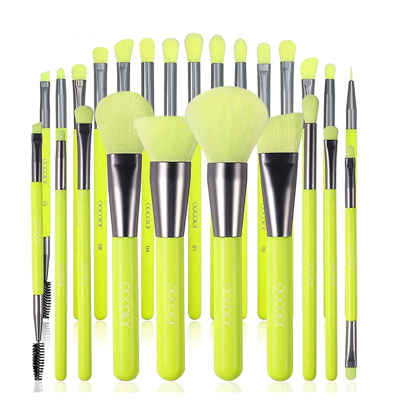 Professional Neon Green Master Series – High-Visibility Precision Makeup Brush Collection