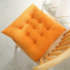 Classic Washable Polyester Chair Pads with Ties – 4 Pack by Snagg A Cushion