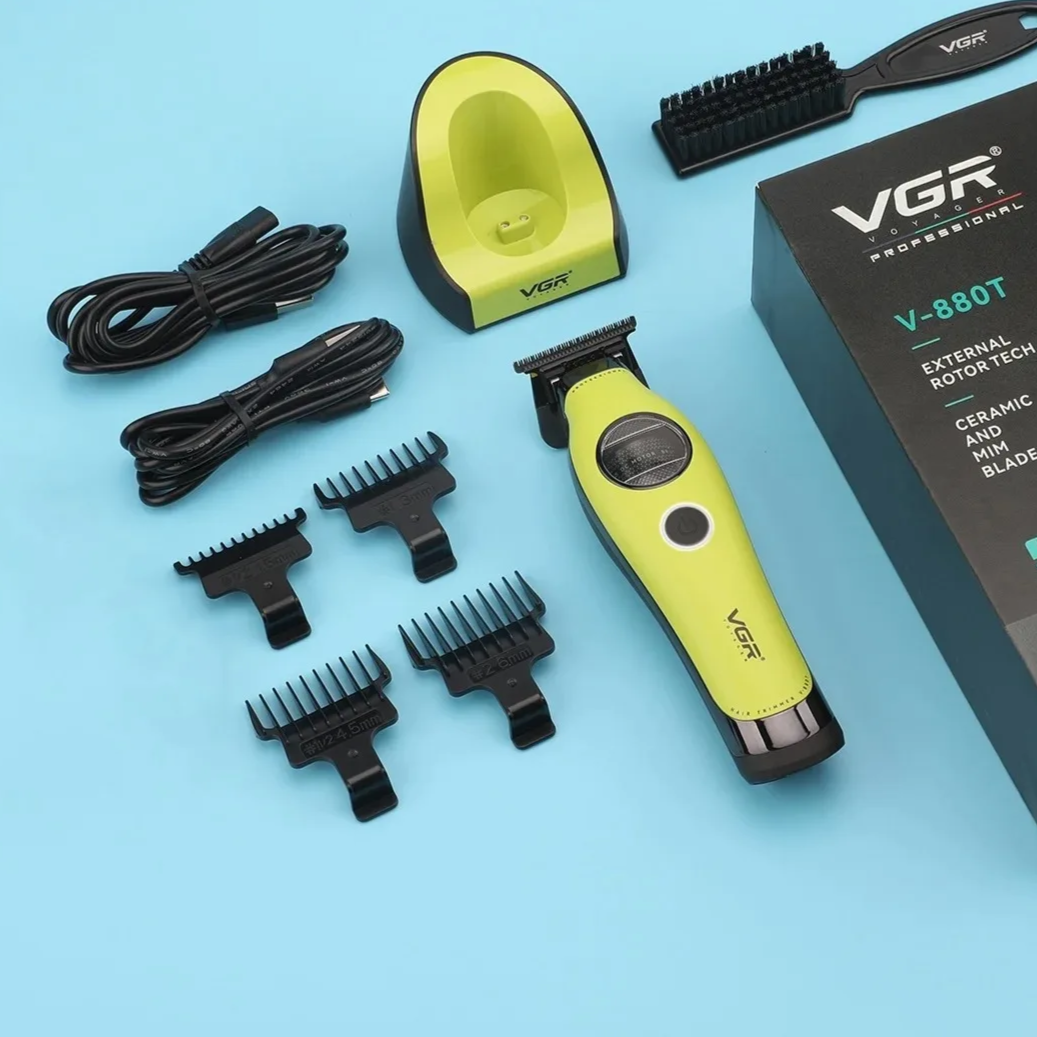 Professional 7200 RPM Brushless Master Trimmer – Ultra Quiet Ceramic & MIM Hybrid Blade System with Magnetic Docking