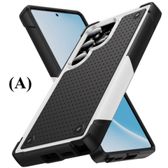 Shockproof Contrast Color Bumper Case – for Samsung Galaxy S24 Series - A - Black & White / For Ultra - Phone Cases