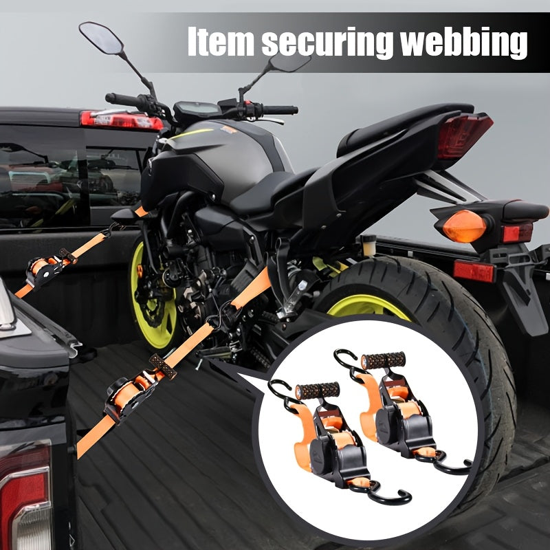 Heavy Duty Retractable Cargo Straps by Snagg A Ratchet Strap