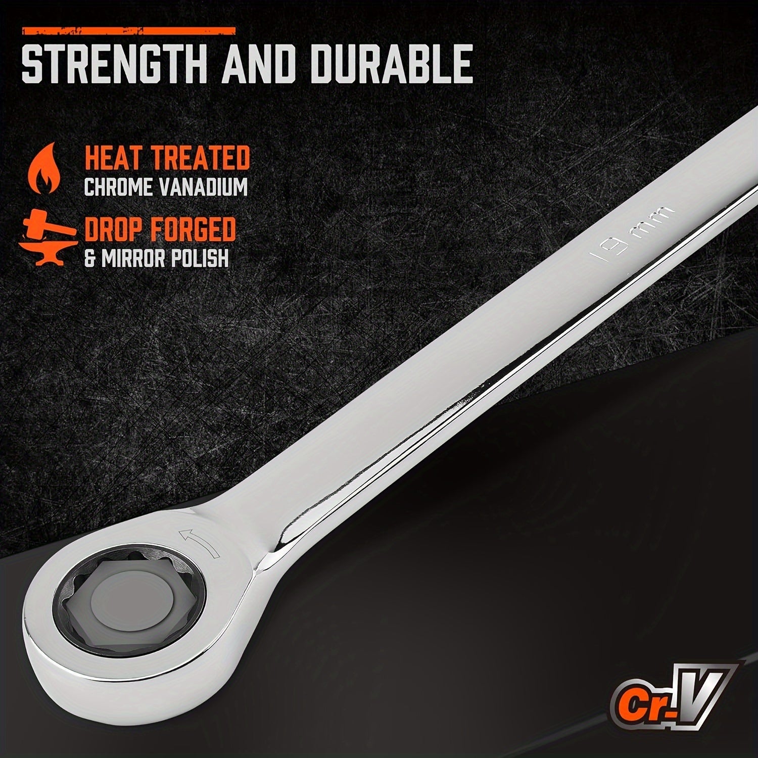 9-Piece Extra Long Ratchet Spanner Set