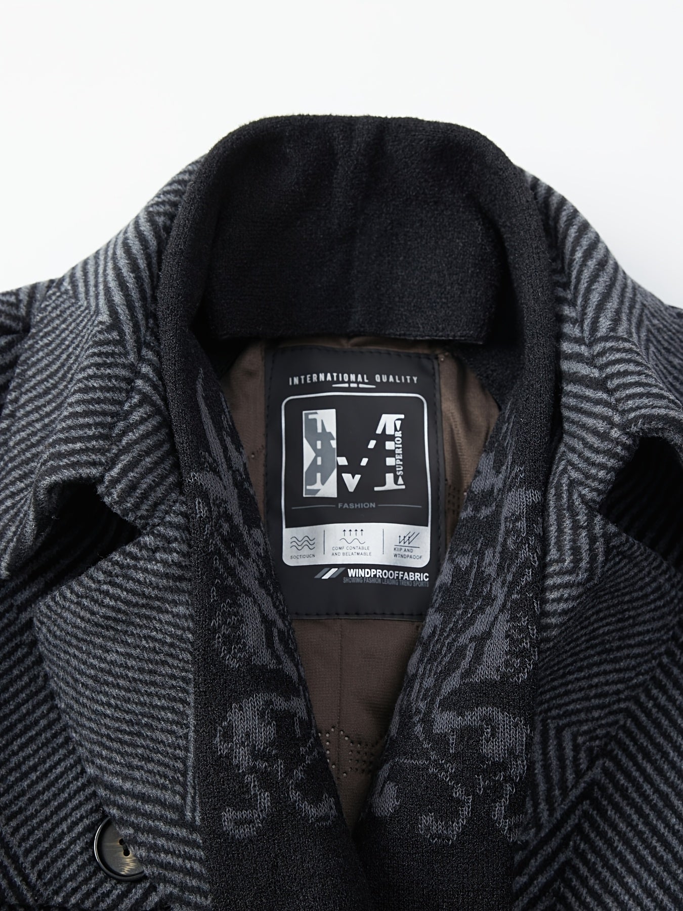 Men’s Elegant Wool Blend Trench Coat with Detachable Scarf by Snagg A Coat