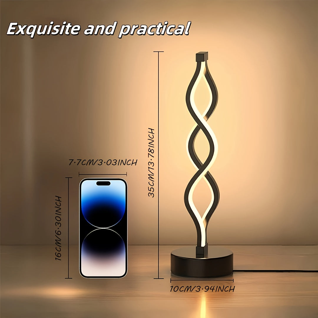 2pcs Modern Spiral LED Desk Lamps by Snagg A Table Lamp