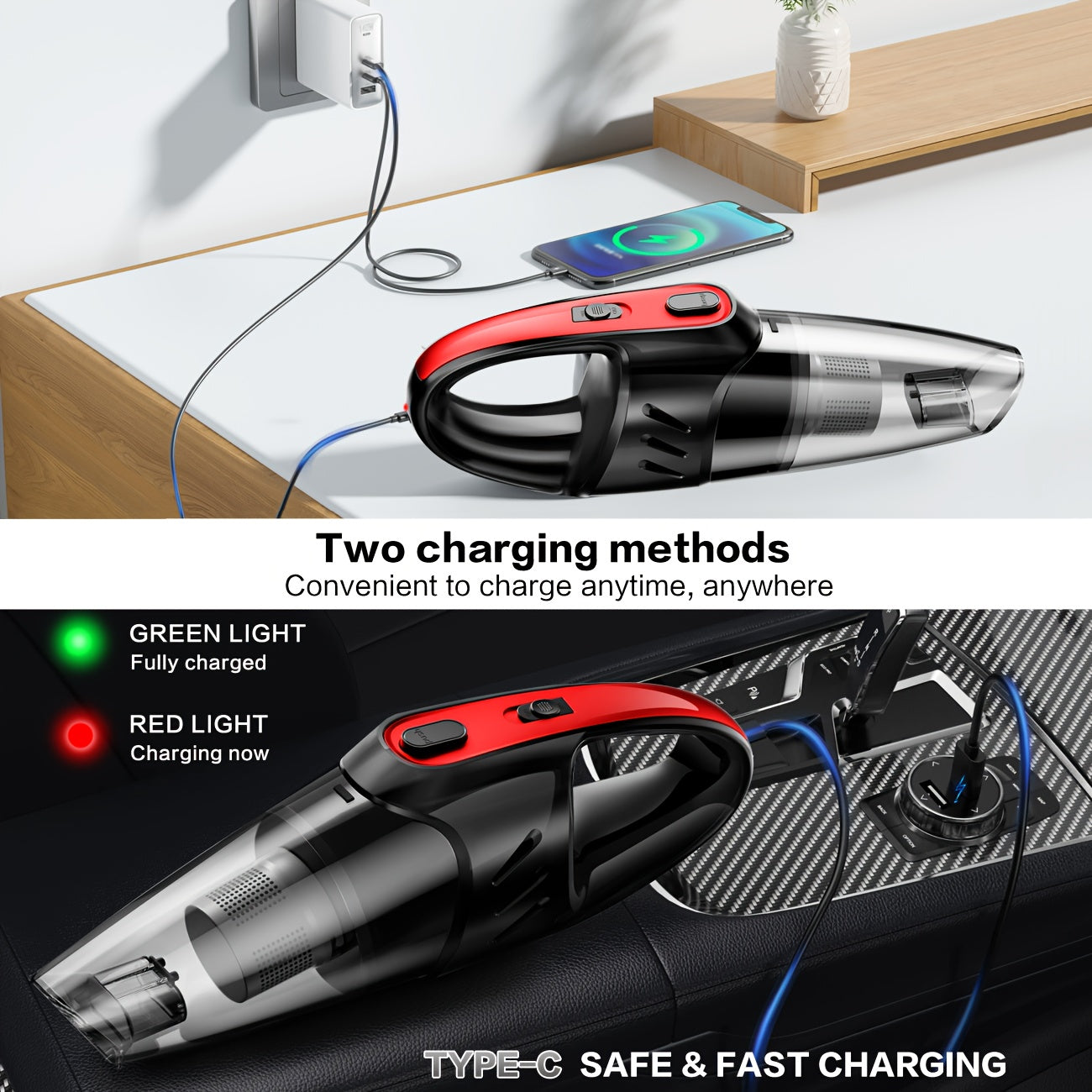 Strong Suction Mini Cordless Vacuum by Snagg A Car Vacuum