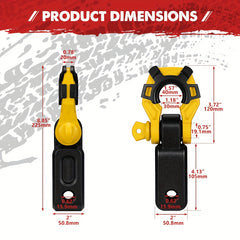 2" Recovery Hitch Receiver with 4.75T by Snagg A Bow Shackle