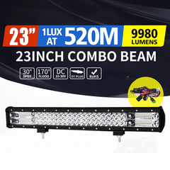 23inch Osram LED Light Bar Spot Flood Driving Offroad Lamp 23’’ 4WD 4x4 - Exterior Accessories