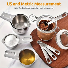 Measuring Cup & Spoon Set Stainless Steel Precision Tools by Snagg A Measuring Set