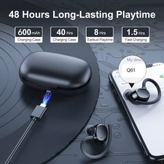 Wireless 5.3 Sports Earbuds | In-Ear Headphones with Hook & Deep Bass (48H Playtime) by Snagg An EarBud