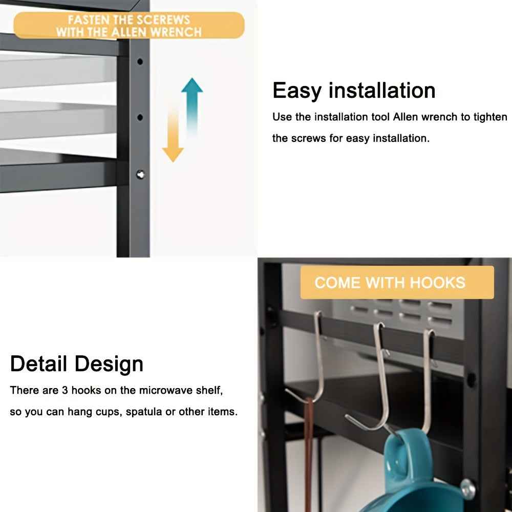 3 Tier Adjustable Metal Kitchen Rack by Snagg A Rack