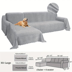 2pcs Chenille Sofa Covers Modern, Pet-Friendly & Double-Sided by Snagg A Sofa Cover