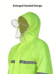 Men’s Double Layer Long Raincoat with Hood by Snagg A Raincoat