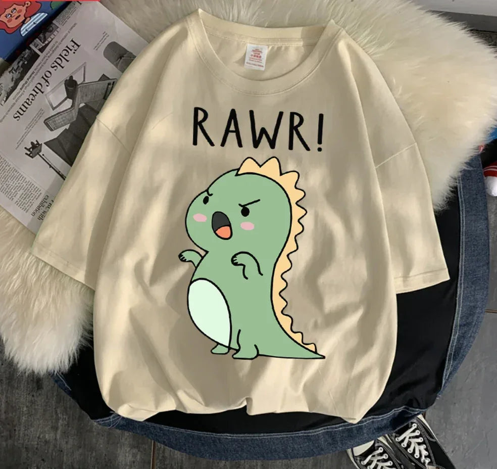 " Rawr! Dinosaur" Tee Soft Everyday Streetwear T - SnaggIt