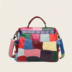 Women’s Geometric Patchwork Handbag by Snagg A Purse