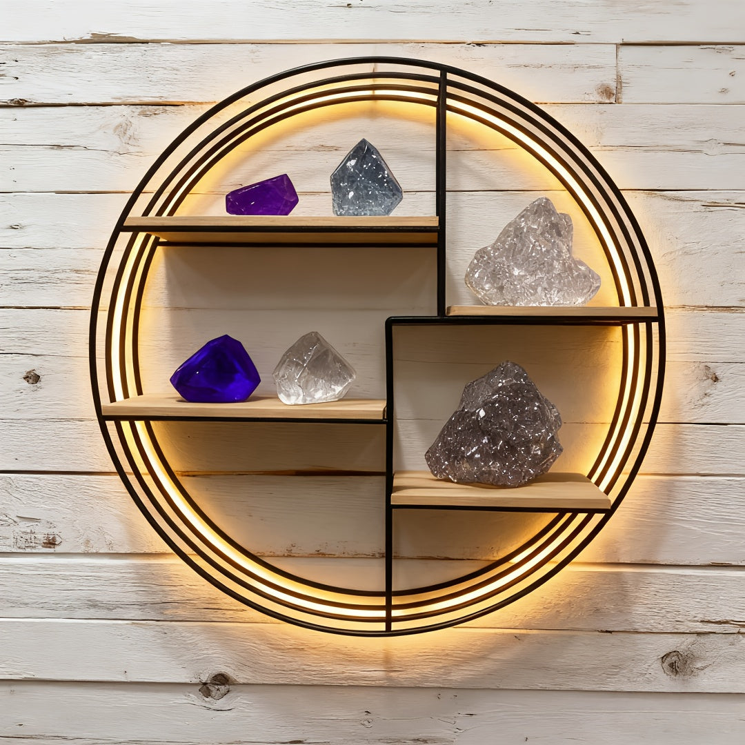 4 Tier Round Metal Wall Shelf by Snagg A Wall Planter