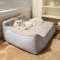Orthopedic Grey Stripe Dog Bed by Snagg A Pet Bed
