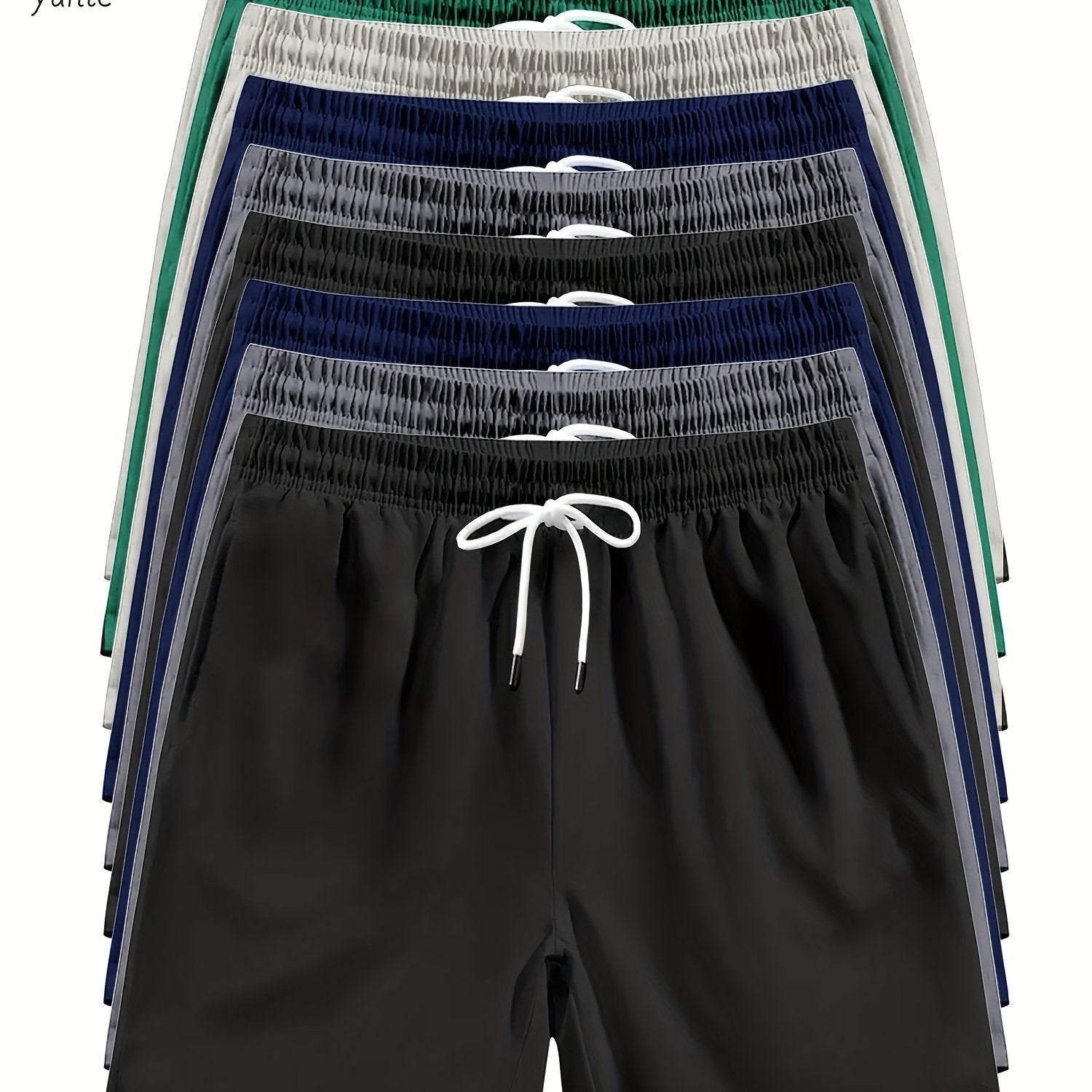 9pcs Men’s Casual Athletic Shorts – Quick-Dry Multi-Pack - SnaggIt