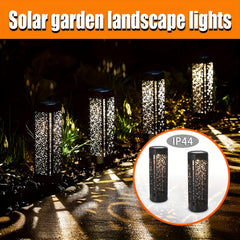 8pcs Hollow Round LED Solar Garden Path Lights by Snagg An Outdoor Light