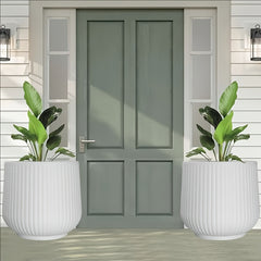 2pcs Resin Flower Pots with Drainage by Snagg A Pot