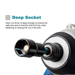 20PCS Magnetic Nut Driver Set 1/4" Hex Impact Drill Bits Metric & SAE Nut Drivers