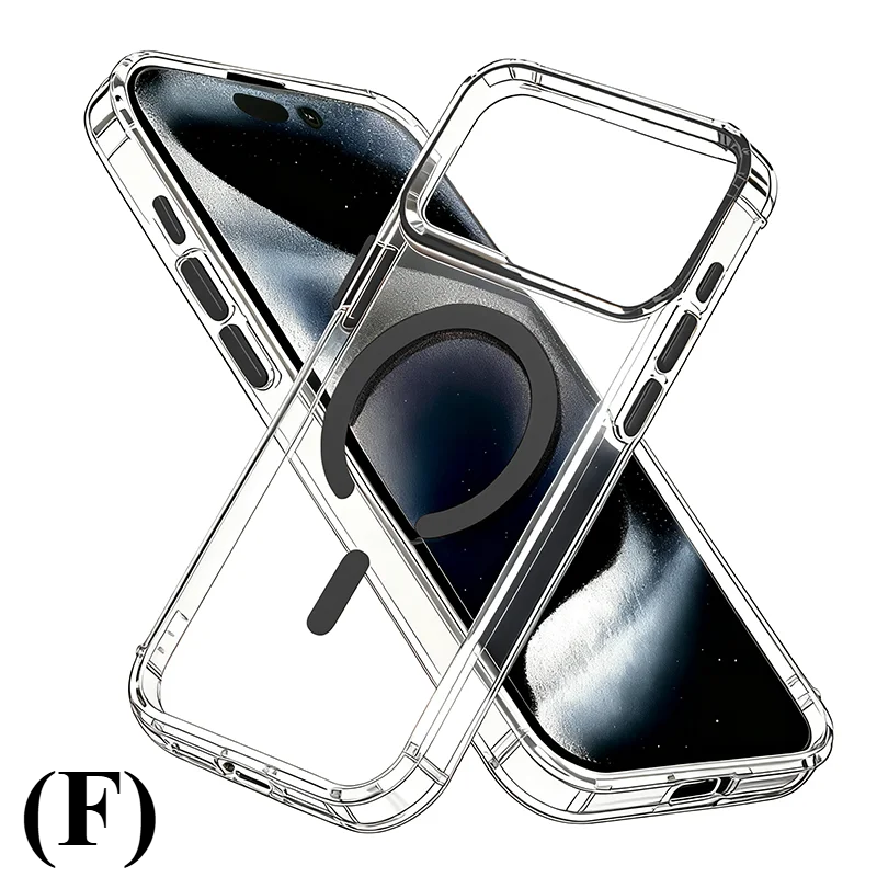Ultra Slim Luxury Magnetic Case – iPhone 14 Series - F - Black / Phone Cases & Covers