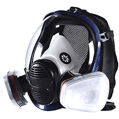 Full Face Respirator Mask with Dual Activated Carbon Filters by Snagg A Face Mask
