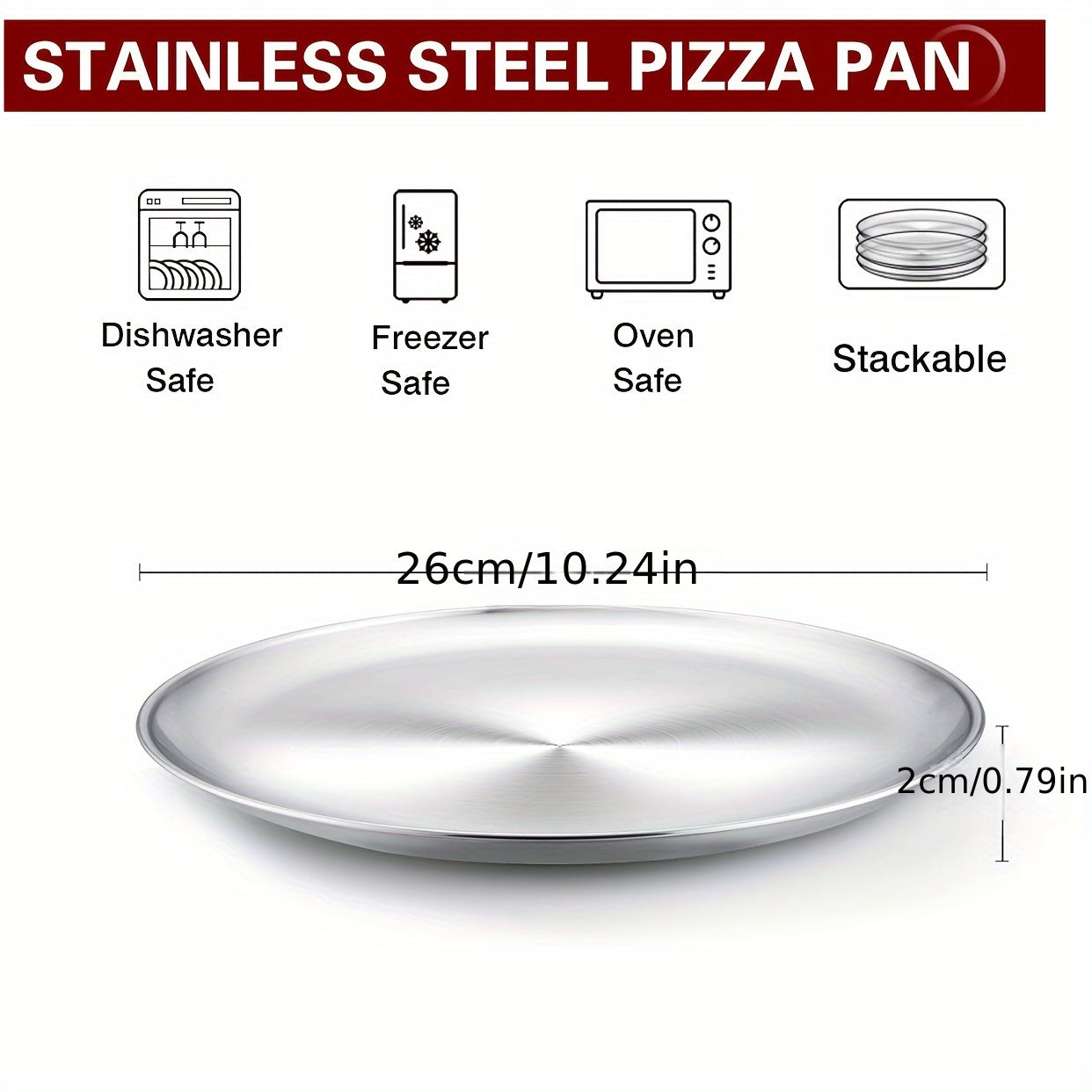 Stainless Steel Pizza Trays 8 Pack Oven Safe Home Kitchen by Snagg A Plate