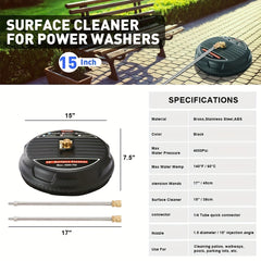 4000PSI Pressure Washer Surface Cleaner – 15’’ - 38.1cm - Power Tools Gadget